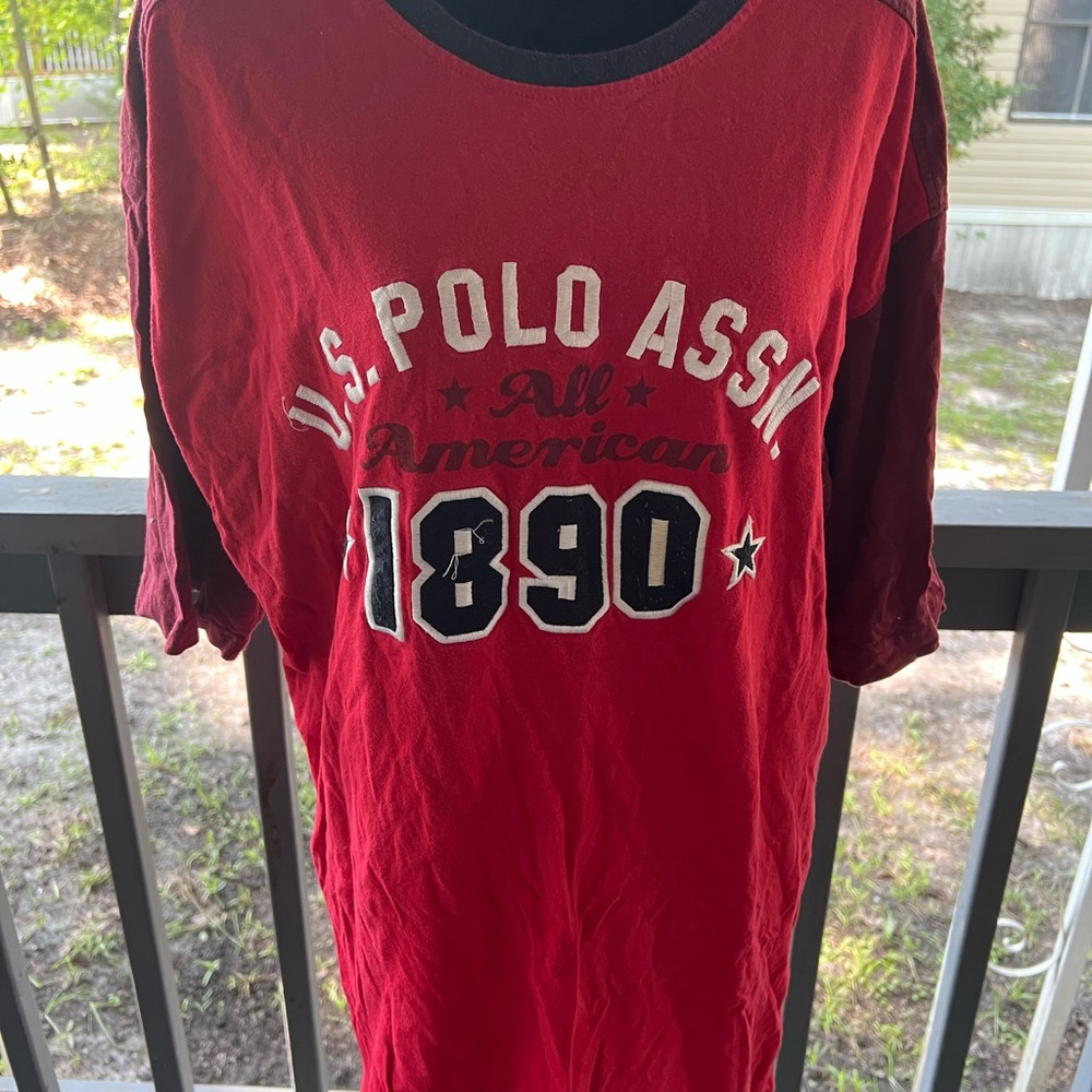 U.S. Polo Assn. Red and Black T-Shirt